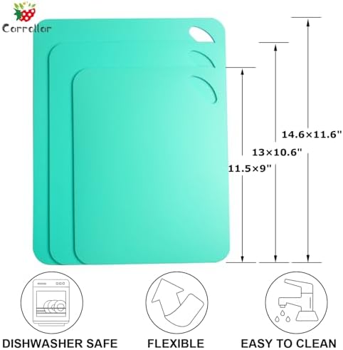 Plastic Flexible Cutting Mats for Kitchen, Cutting Board Sheet for Kitchen - Image 3