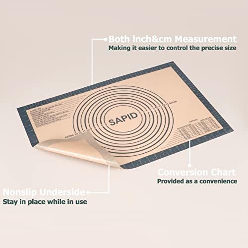 Non Slip Silicone Pastry Mat Large Non-stick Baking Mat - Image 3