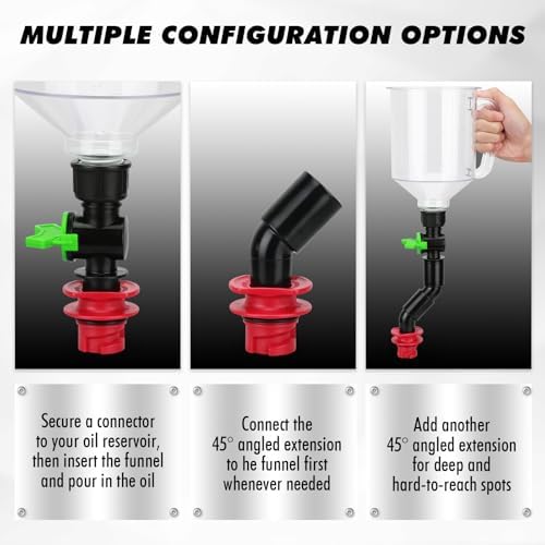 20-Piece Engine Oil Funnel Kit, 1.59QT/1.5L Oil Funnel Set - Image 4