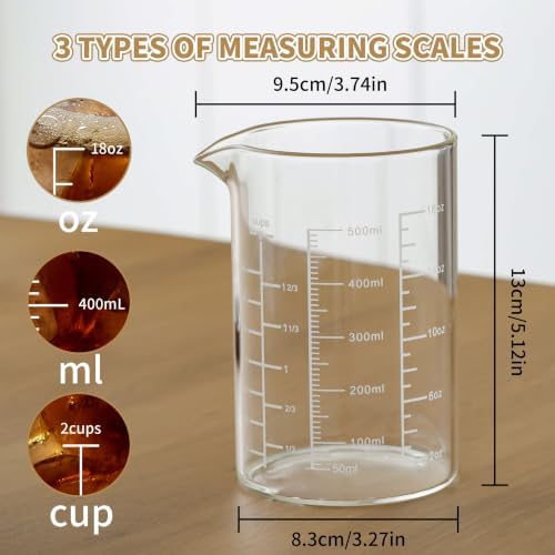 DOPUDO 500ml Glass Measuring Cup - Image 2