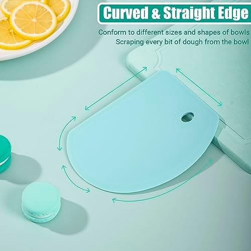 Silicone Dough Scraper with Metal Core Flexible Bowl Scraper Bread Baking - Image 4