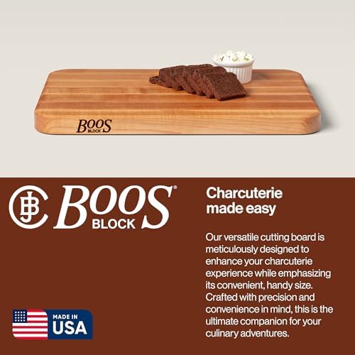 John Boos Chop-N-Slice Series Rectangular Wooden Maple Cutting Board - Image 4