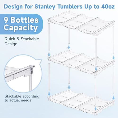 spospo Stackable Water Bottle Organizer - Image 4