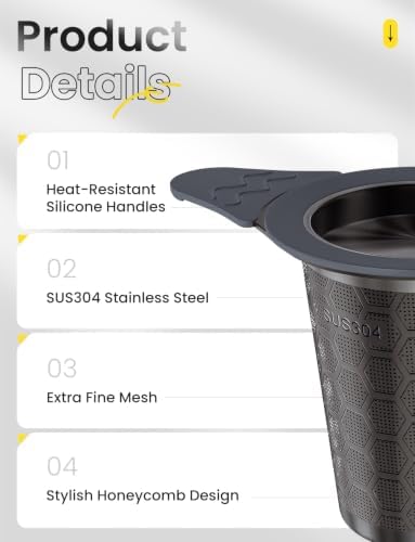 Tea Infuser for Loose Leaf Tea, Stainless Steel Tea Strainer - Image 2