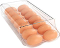 theaoo Egg Holder for Fridge, Automatic Rolling Egg Container by theaoo