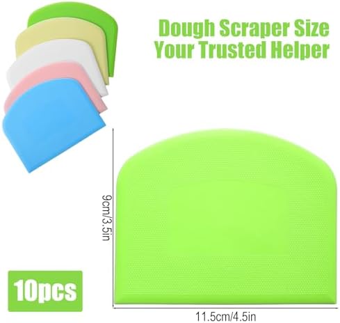 10 Pcs Bread Scraper, PE Plastic Bowl Scrapers - Image 3