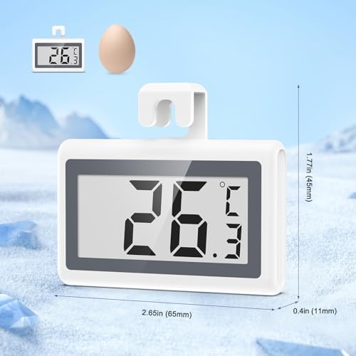 Fridge Freezer Thermometer, Digital Refrigerator Thermometer, LCD Display - Image 4
