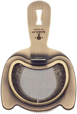 Barfly Fine Mesh Spring Strainer, Antique Gold - Image 2