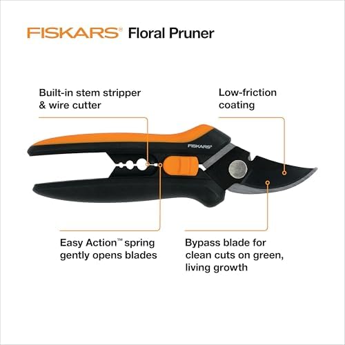 Fiskars Floral Bypass Pruning Shears, Garden Clippers - Image 4