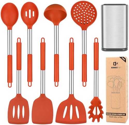 Silicone Kitchen Utensils Set by BUNDLEPRO