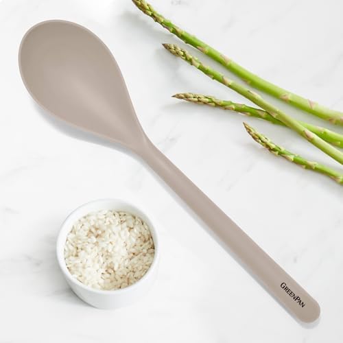 GreenPan Silicone Solid Spoon, Mixing Stirring Serving, Cooking Kitchen Utensil - Image 2