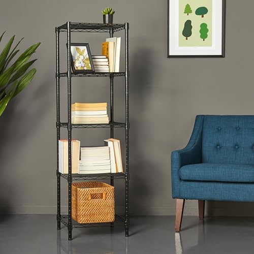 Amazon Basics 5-Shelf Tower Adjustable Storage Shelving Unit - Image 6