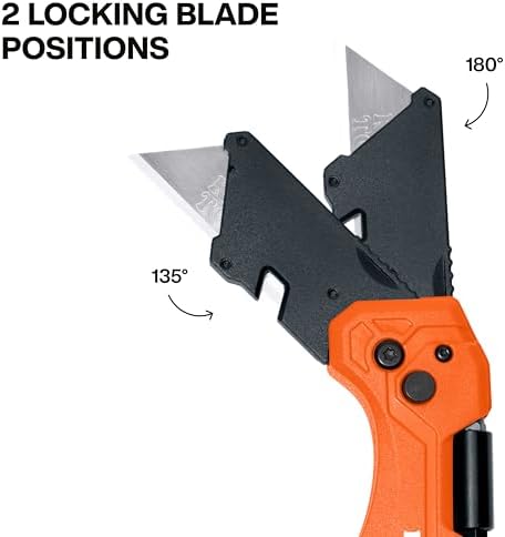Klein Tools 44304 Folding FLICKBLADE Utility Knife, Removable Impact Driver - Image 4