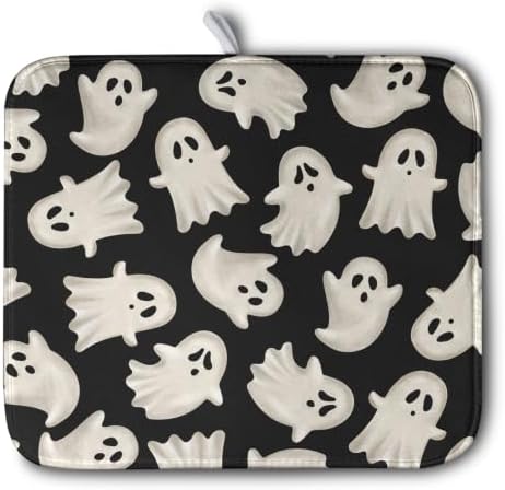 Cute Ghost Halloween Dish Drying Mat by Kwlegh