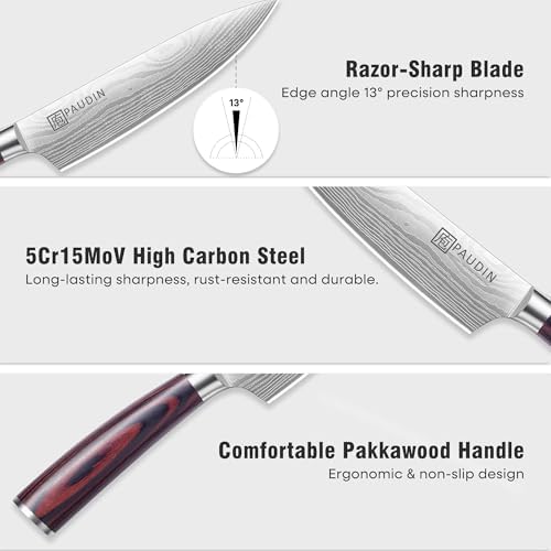 PAUDIN Chef Knife, 6 Inch Sharp Kitchen Knife, Small Kitchen Knives - Image 2