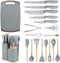 19PCS Gray Kitchen Cooking Utensils Set Kitchen Tools Set by CADABY