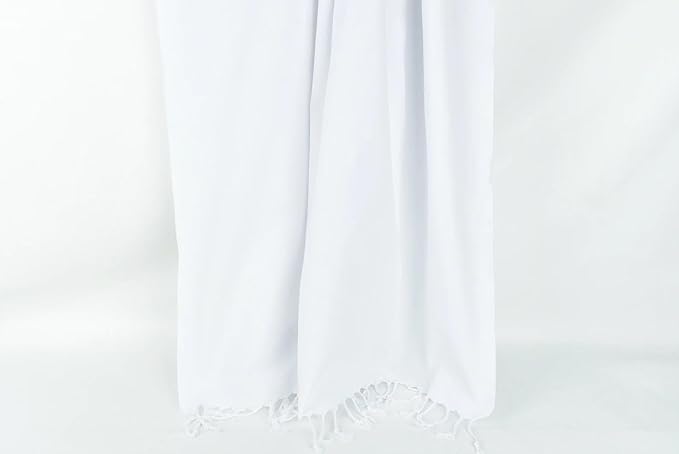 HAVLULAND Turkish Beach Towel Oversized 72’’x40’’ - Set of 6 | 100% Cotton Lightweight Sand Free Quick Dry Pool Towels | Extra Large Towels for Tie Dye Bath Towel Adults Beach Blanket Bulk of 6 White