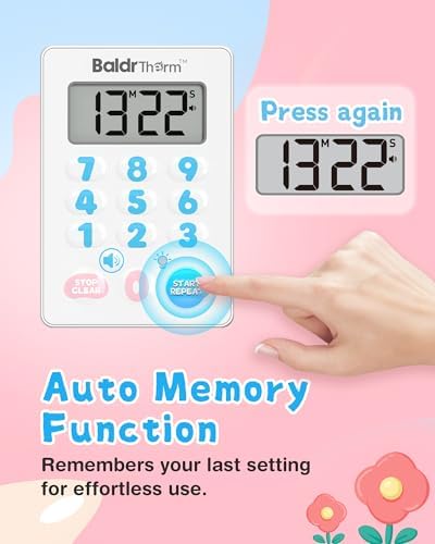 Digital Kitchen Timer, Waterproof Magnetic Countdown Timer - Image 5