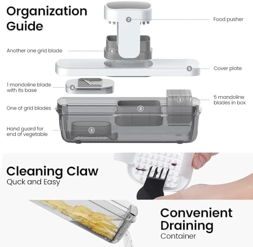 KEOUKE 8-in-1 Vertical Vegetable Chopper Mandoline Slicer - Image 3