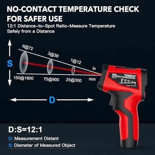 Infrared Thermometer Gun with Color LCD, Digital IR Laser Temperature Gun - Image 4