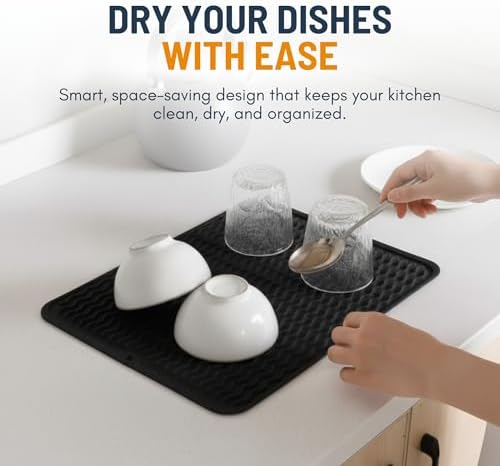 Silicone Dish Drying Mat for Kitchen Counter - Image 6