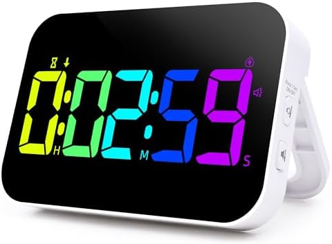 Kitchen Digital RGB Timer, Count Down Up, Rechargeable, Vibration Mode by Unknown
