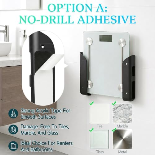 Black Bathroom Scale Wall Holder - Image 5
