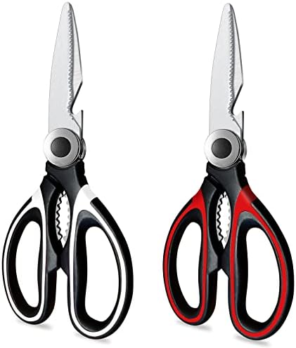 Kitchen Scissors 2 Pack Shears All Purpose Heavy Duty Sharp by VINKELON