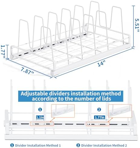 Food Container Lid Organizer Rack - Image 3