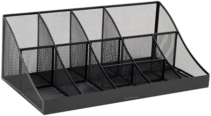 Mind Reader Countertop Organizer, 2 Tier Mesh Storage Caddy - Image 5