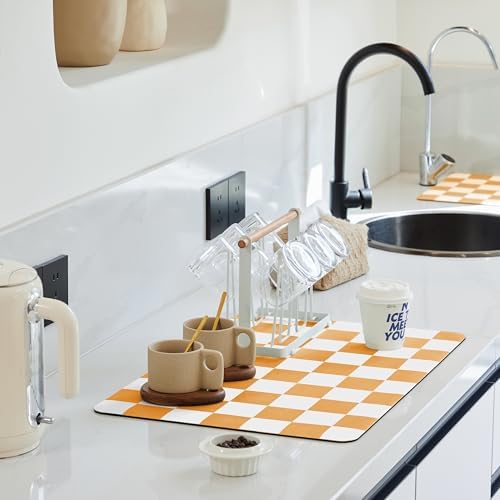 Ohocut Checkered Dish Drying Mat by Ohocut