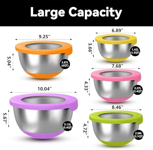 KITEISCAT Stainless Steel Mixing Bowls - Image 2