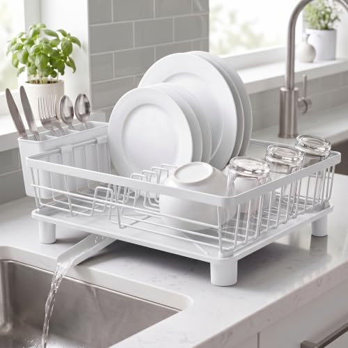 HiramWare Dish Drying Rack for Kitchen Counter, Dish Drainer by HiramWare