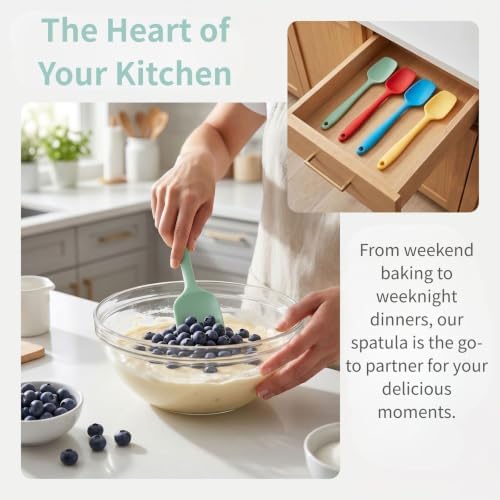 Silicone Spatulas 7Pcs, 8.2 Inch Small Spoon Spatula Set - Image 6