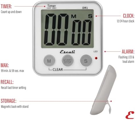 Escali Extra Large Display Digital Kitchen Timer - Image 2