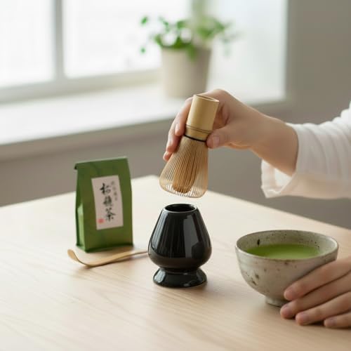 Matcha Whisk Holder – Ceramic Chasen Stand - Image 5