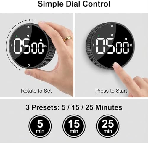 Rechargeable USB-C Digital Kitchen Timer - Image 5