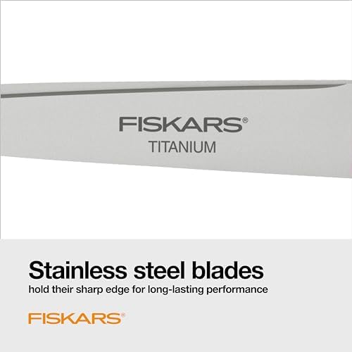 Fiskars 8” SoftGrip Titanium All Purpose Scissors - Image 4