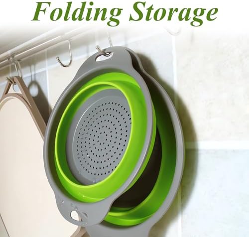 Collapsible Colander Set of 3, Space-Saving Foldable Strainer - Image 4