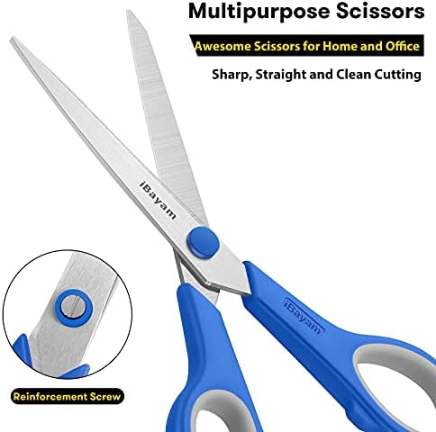iBayam 8.5" Household Scissors All Purpose 3 Pack - Image 5