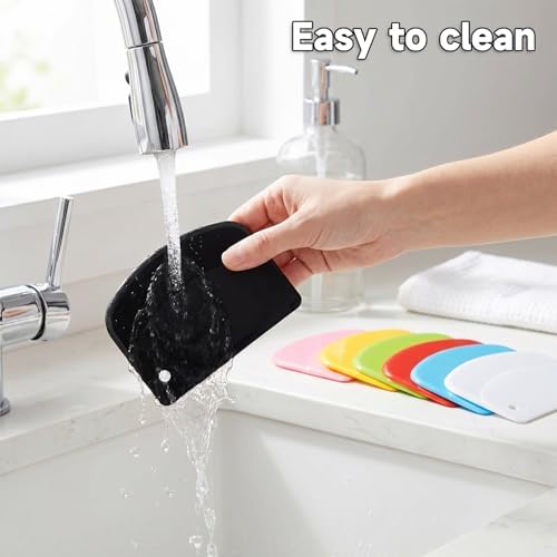 7PCS Dough Scraper, Plastic Bench Scraper - Image 5