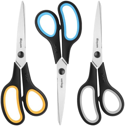 iBayam 8.5" Heavy Duty Black Scissors by iBayamDirect