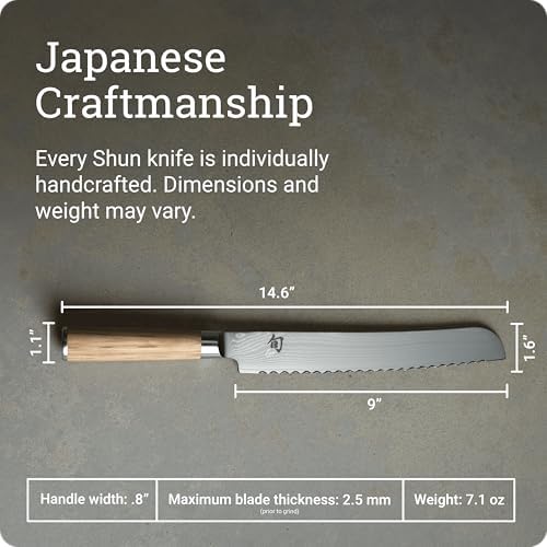 Shun Classic Blonde 9" Bread Knife - Image 5