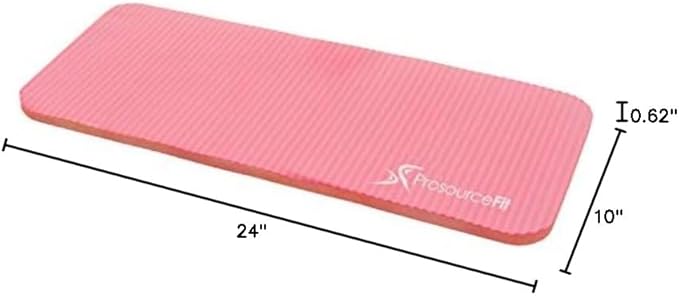 ProsourceFit Extra Thick Yoga Knee Pad and Elbow Cushion 15mm (5/8”) Fits Standard Mats for Pain Free Joints in Yoga, Pilates, Floor Workouts