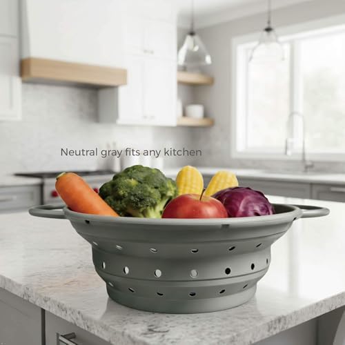 2‑Quart Silicone Collapsible Colander & Kitchen Collapsible Strainer - Image 5