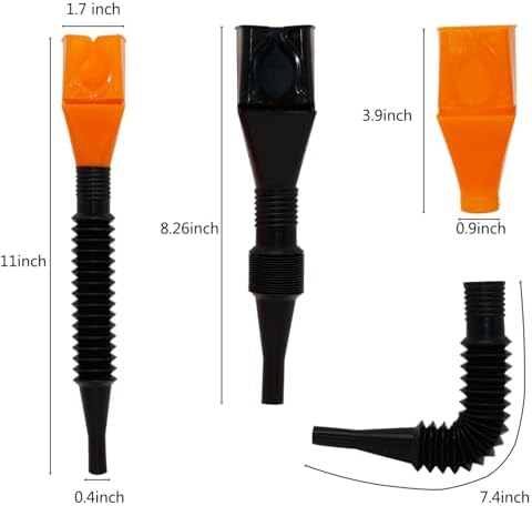 Funnels for Automotive Use Set of 10, Plastic Oil Funnel Set for Gasoline and - Image 5