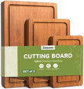 3-Piece Set Deep-Carbonized Bamboo Cutting Board by Unknown