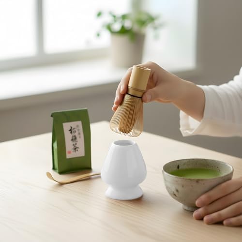 Matcha Whisk Holder – Ceramic Chasen Stand - Image 5