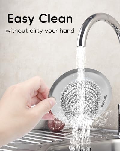 TRAPMATE 2 Pcs Kitchen Sink Drain Strainer, Stainless Steel Sink Strainer Basket - Image 4
