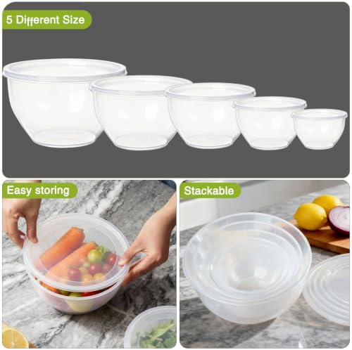 Greentainer Plastic Mixing Bowls - Image 5